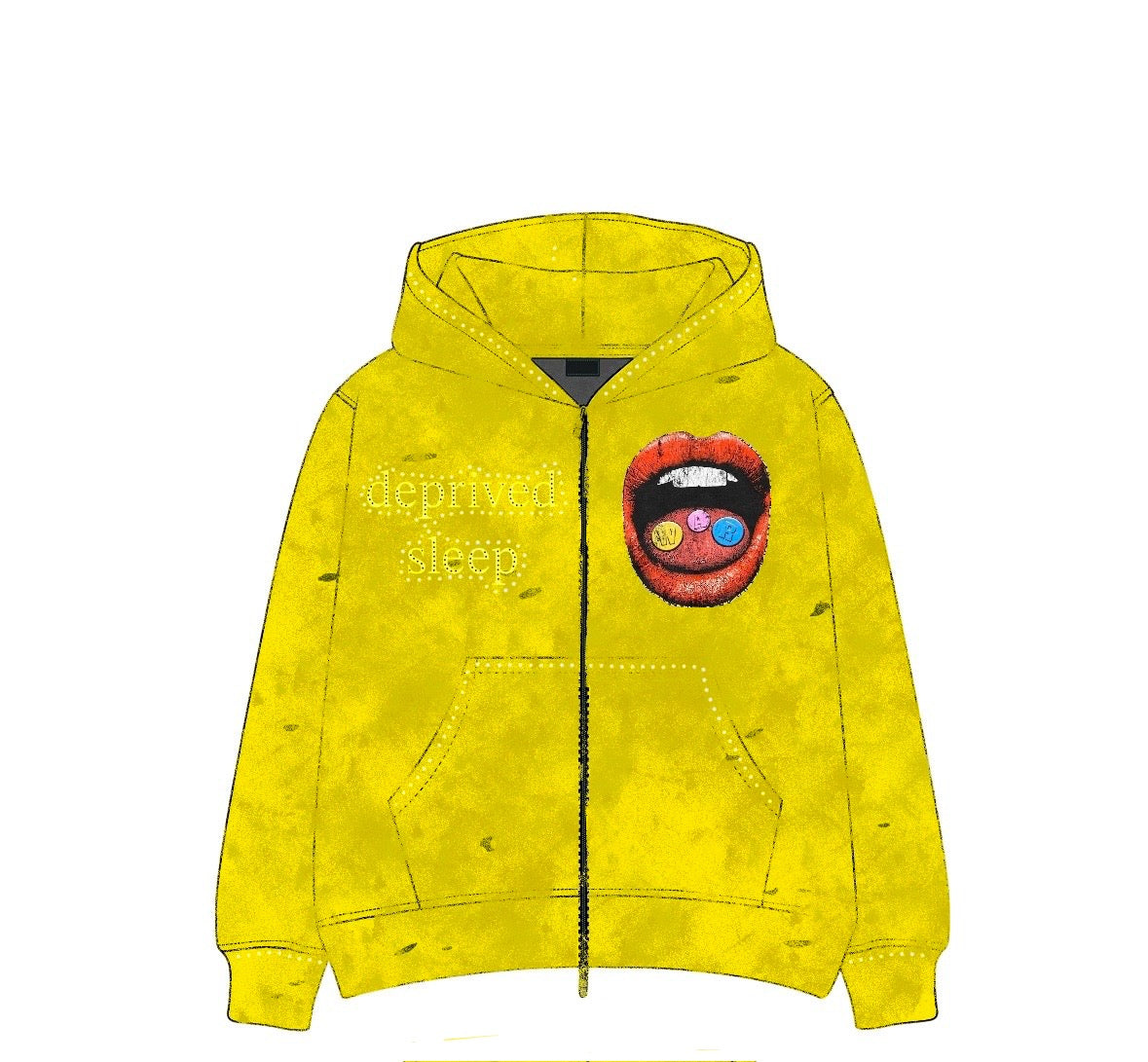 Yellow Zip up Mockup