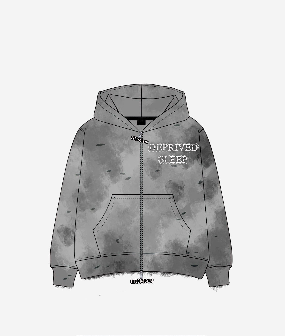 Gray Zip Up Mockup